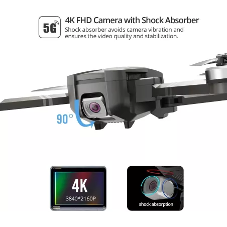 Holy Stone HS360S: Drone GPS 4K - Facile à Piloter, Portable, Images Époustouflantes!
